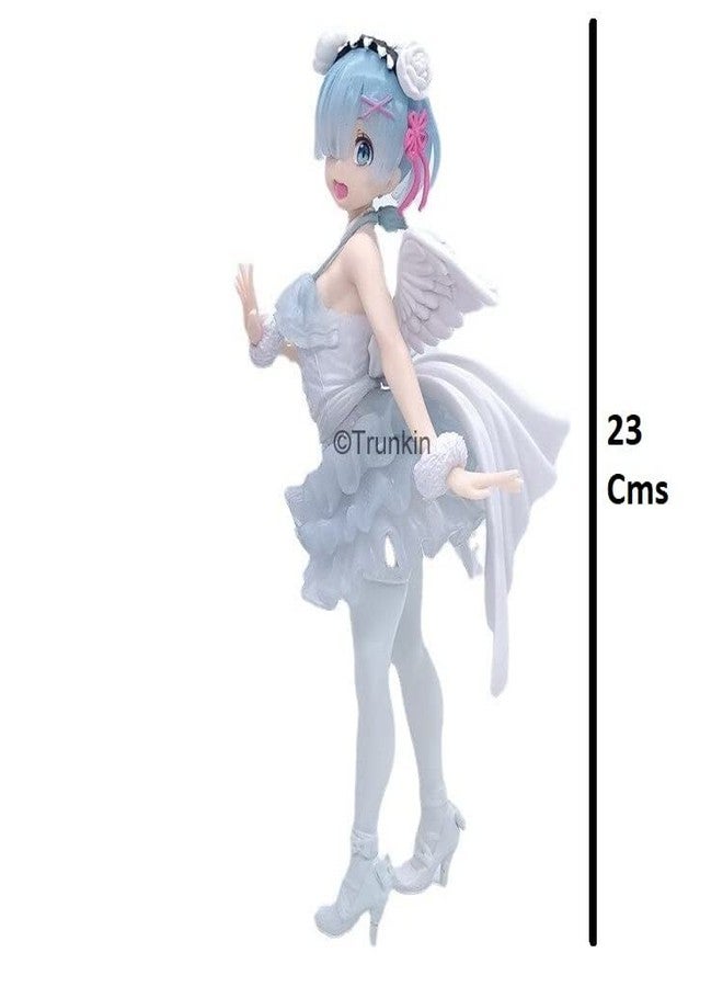Trunkin | Re Zero Starting Life in Another World Rem Figure Ram Rem Angel Model Figurine 25CM | Toy Model Doll PVC Action Figure - Image 3